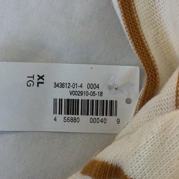 Tunic, XL, Ivory with gold stripes, New with tags. - Picture 7 of 7